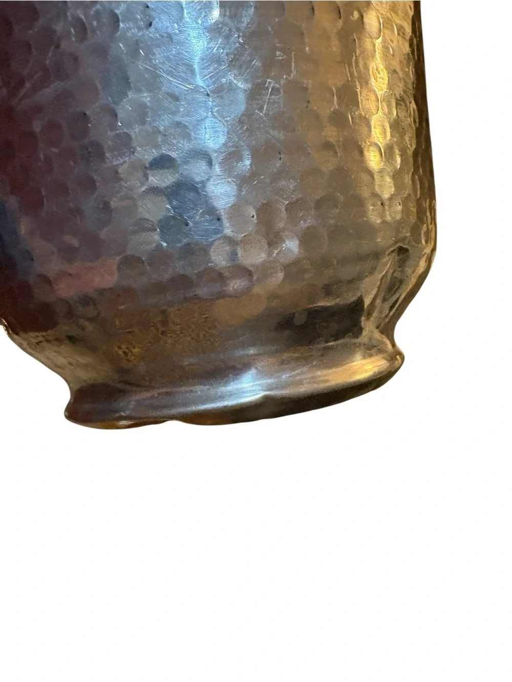 VINTAGE Hammered Metal Italian Ice Bucket Champagne Chiller With Lid